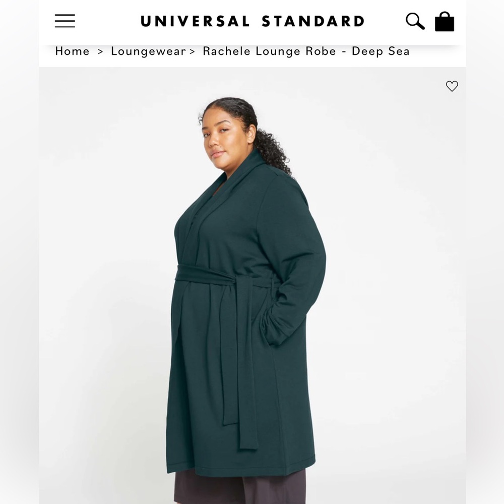 Universal Standard - waffle knit robe - red